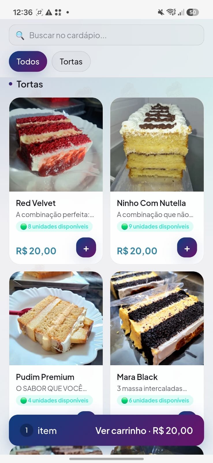 Exemplo 2 de cardápio digital feito na Lukrar