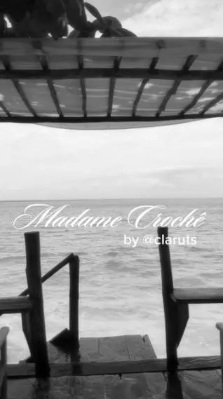 Vídeo Madame Crochê by @claruts, mar em preto e branco